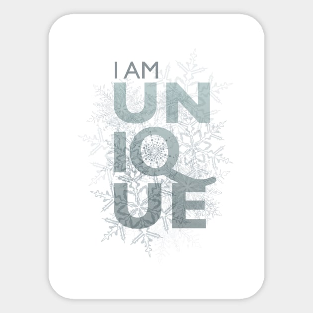 I AM UNIQUE-VORTEX SHIRT Sticker by lyricsbyjosie